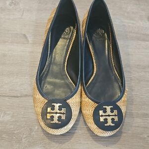 Tory Burch Raffia Reva Flats Size 9.5